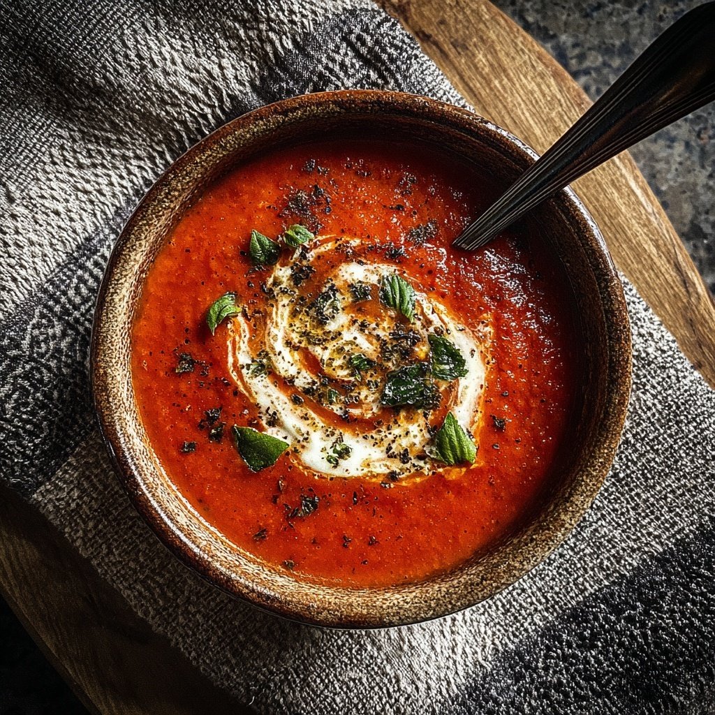 Tomatensuppe mit Sahne