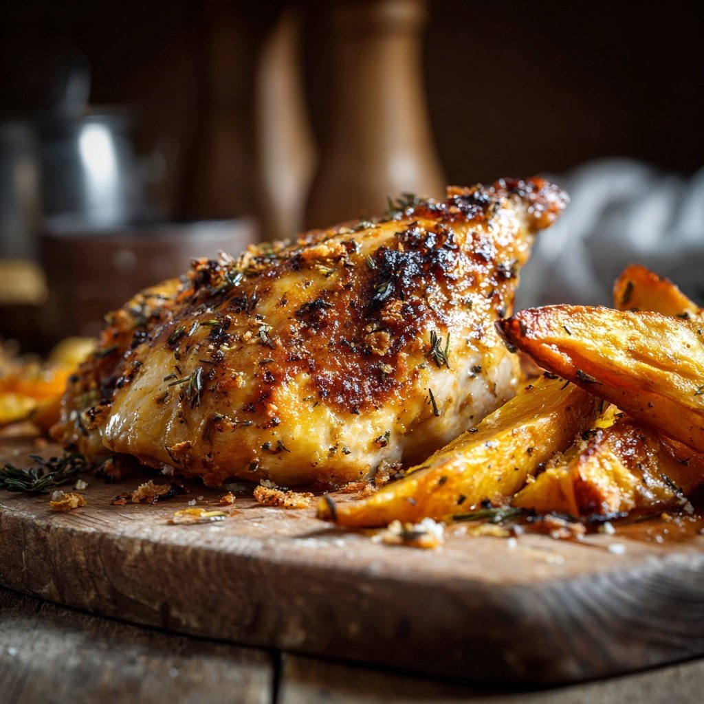 Kalorienarmes Hähnchen Mit Ofen Karotten