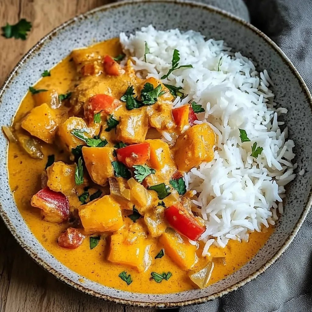 Kürbis Curry mit Kokosmilch