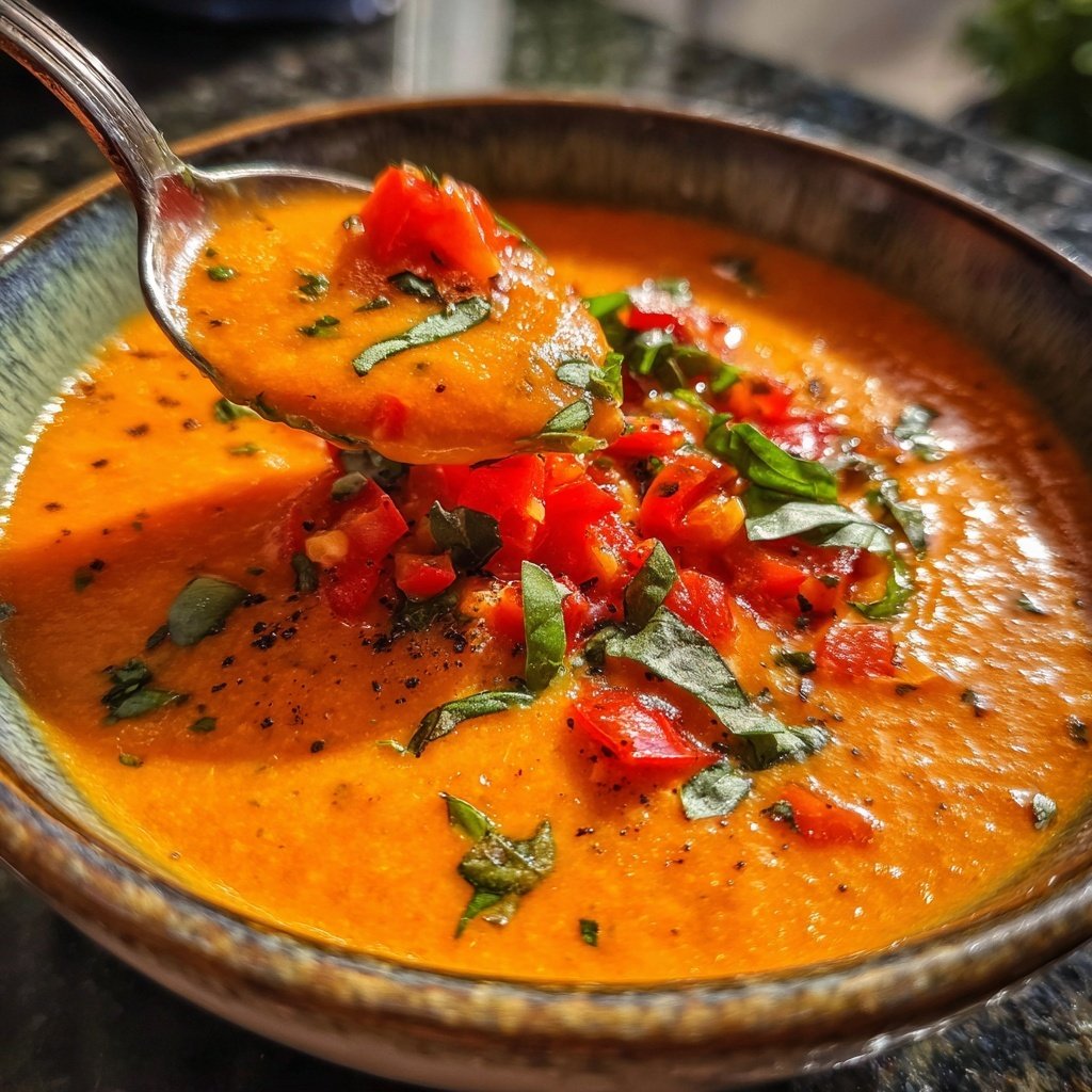 Tomatensuppe mit Paprika