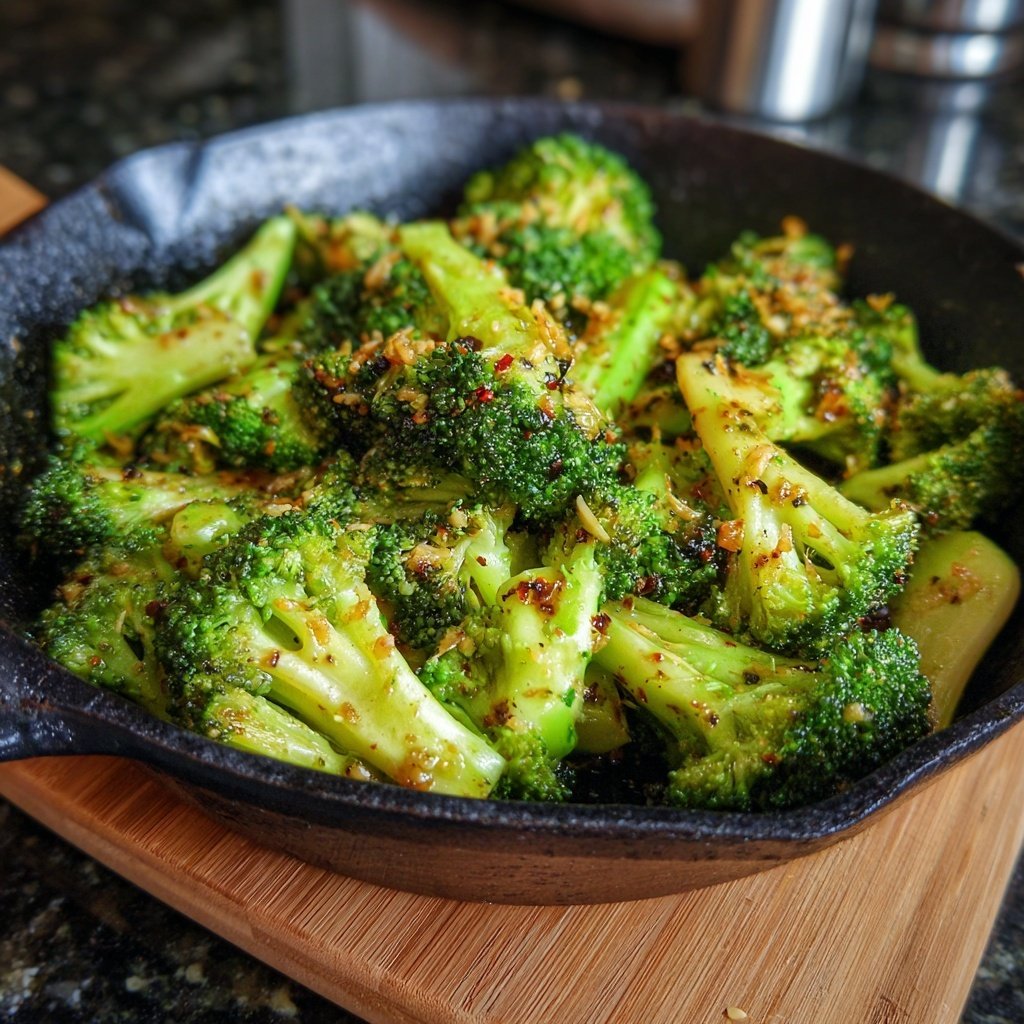 Brokkoli Pfanne Mit Knoblauch