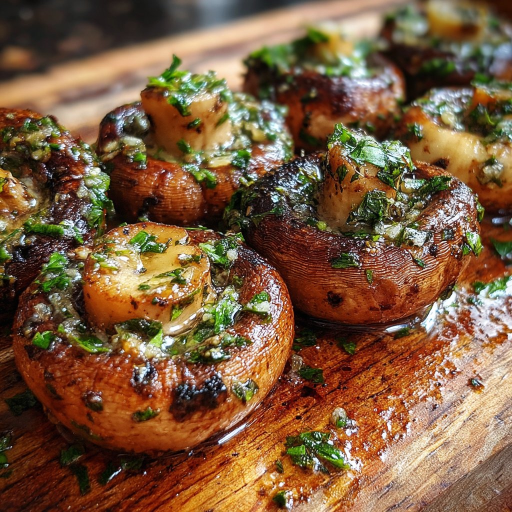 Gegrillte Champignons Mit Knoblauch