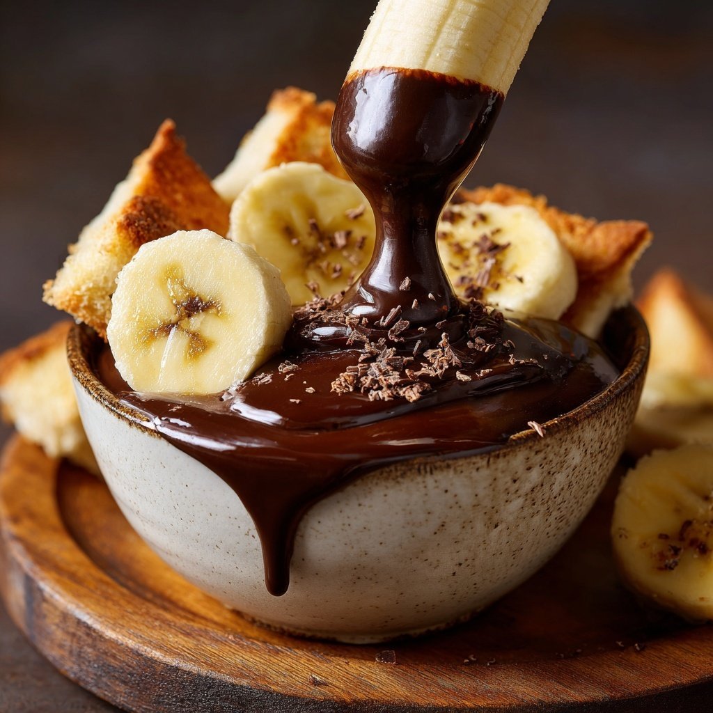Schokoladenfondue mit Banane