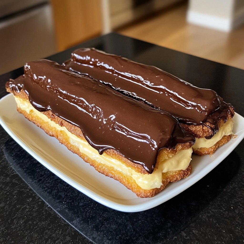 Eclair-Kuchen ohne Backen