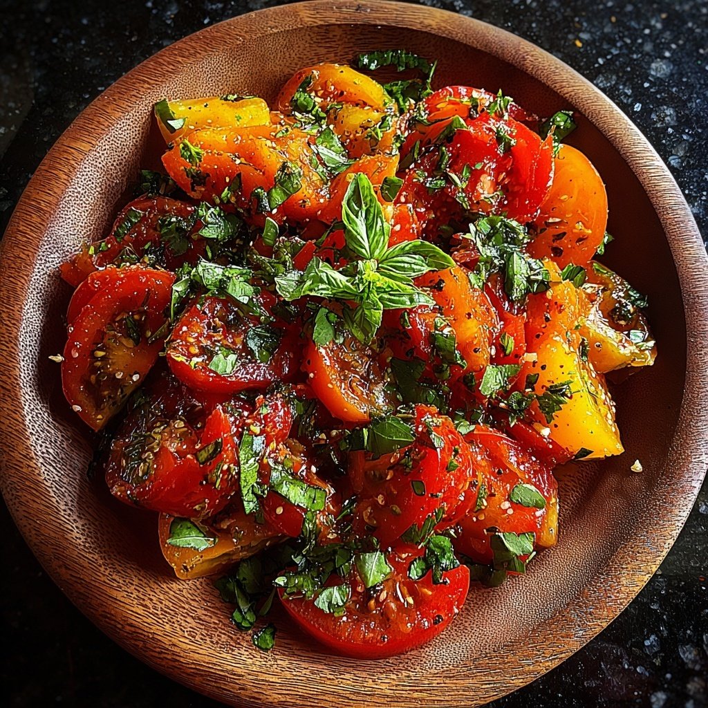 Tomaten Basilikum Salat Zum Grillen