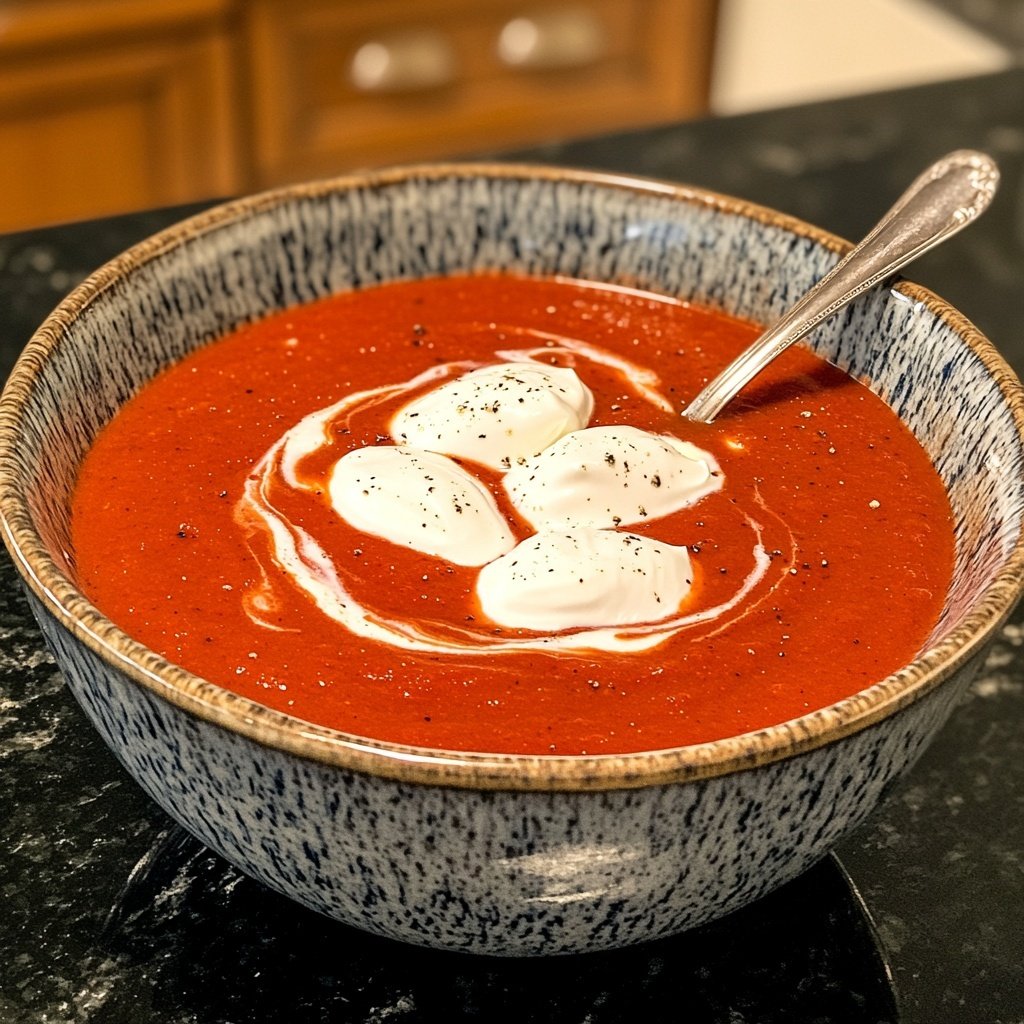 Tomatensuppe mit Sahne