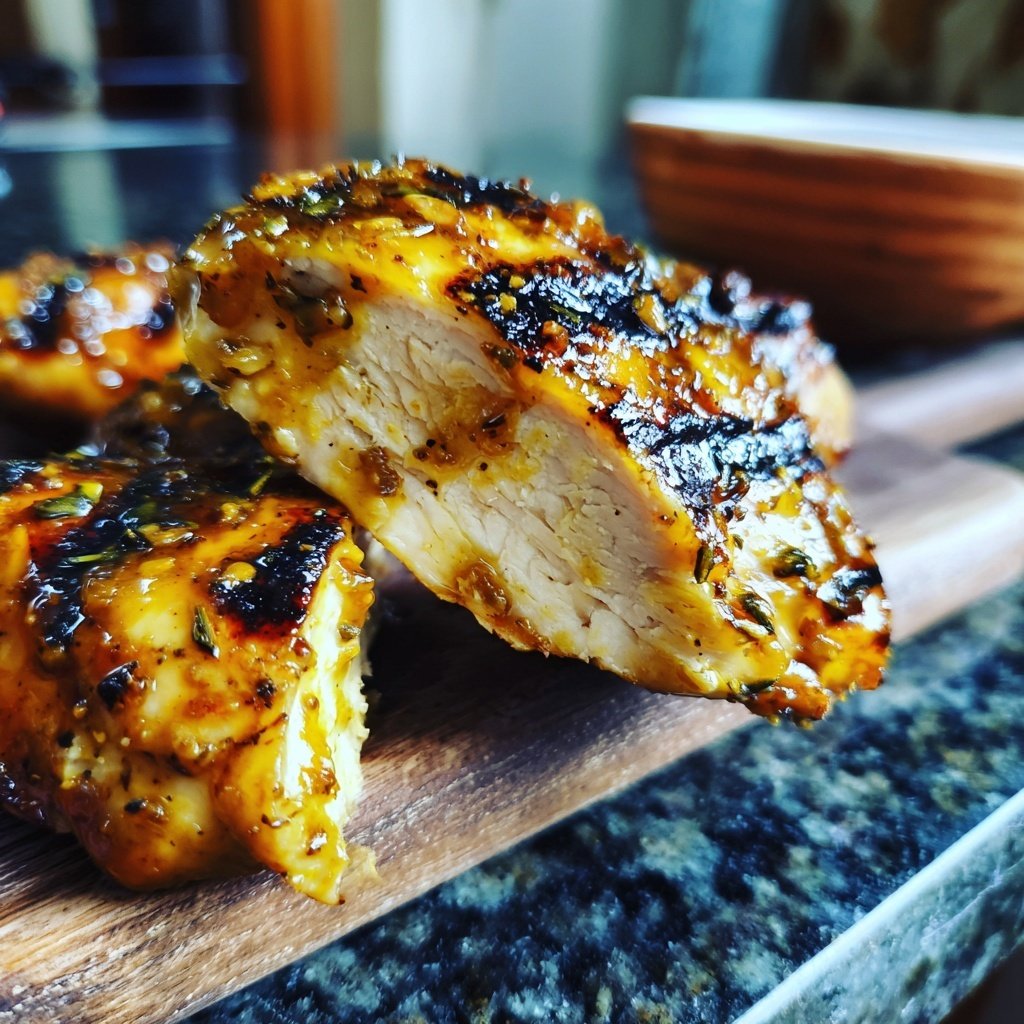 Hähnchenbrust mit Honig Senf Marinade