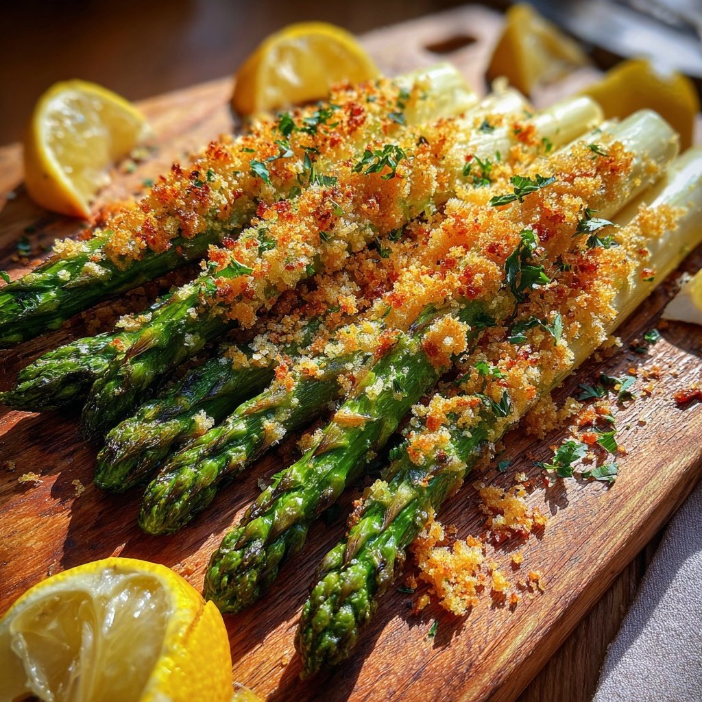 Grüner Spargel Mit Zitronen Kruste