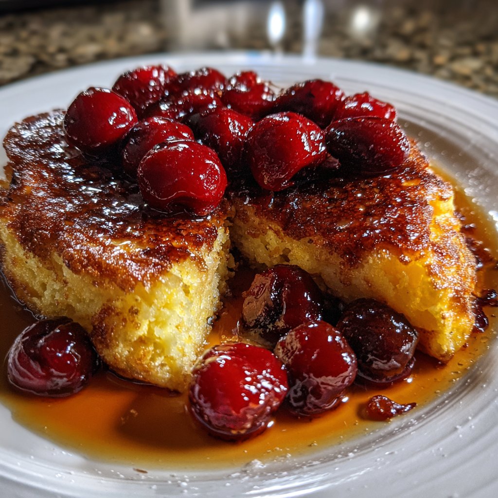 Pfannkuchen mit Kirschen