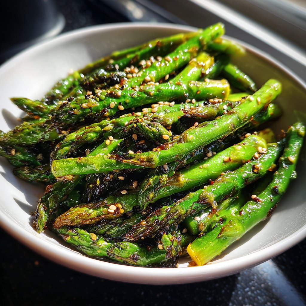 Grüner Spargel Mit Sesam