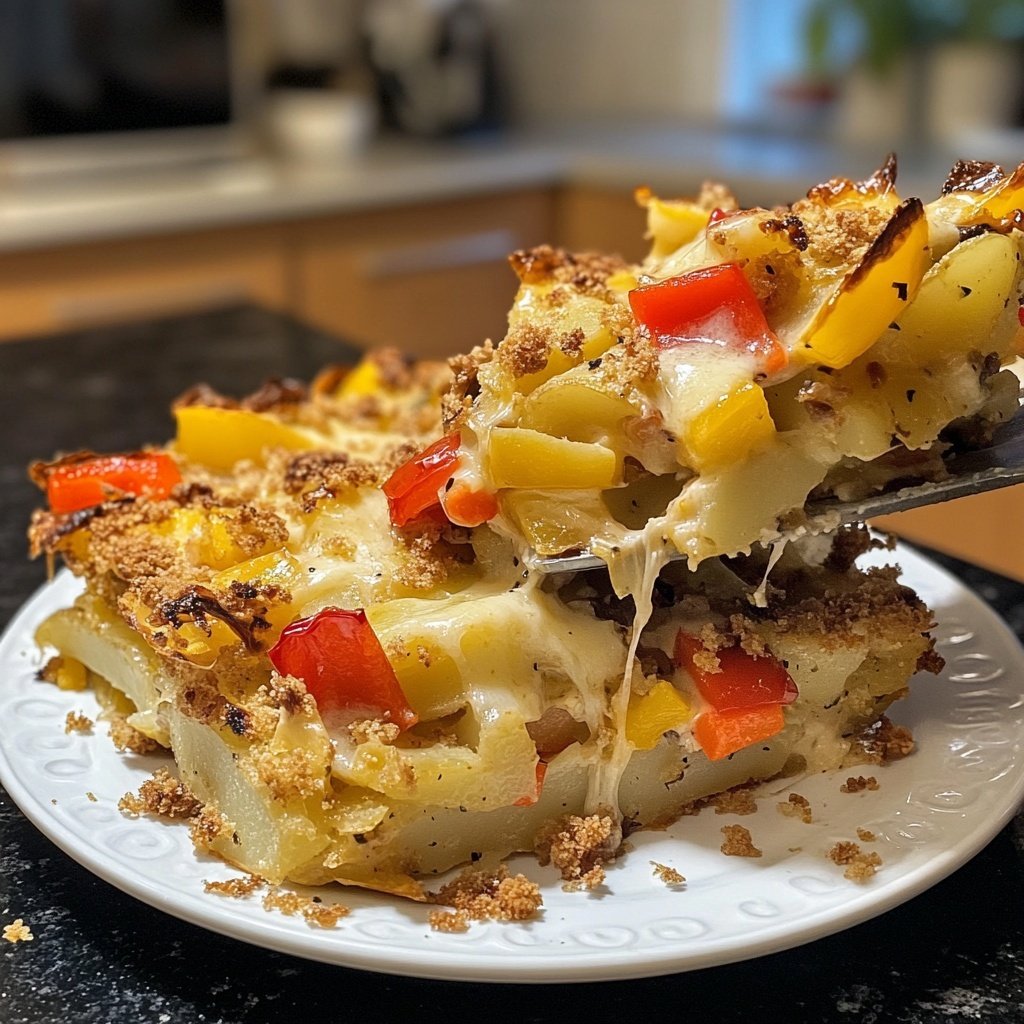 Kartoffelauflauf mit Gemüse