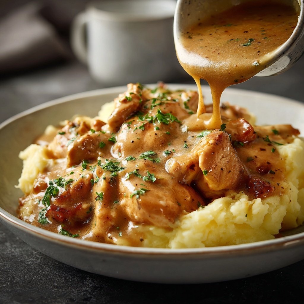 Hausmannskost Cremiges Hähnchen mit Kartoffelpüree